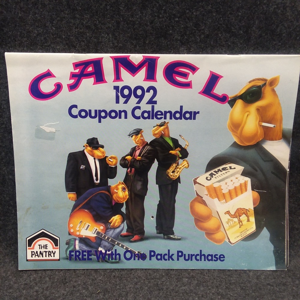 Vintage Camel 1992 Coupon‎ Calendar The Pantry Joe Camel Advertising